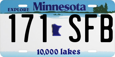 MN license plate 171SFB