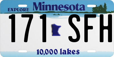 MN license plate 171SFH