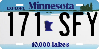 MN license plate 171SFY
