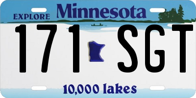 MN license plate 171SGT