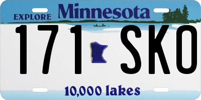 MN license plate 171SKO