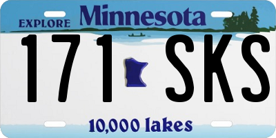 MN license plate 171SKS