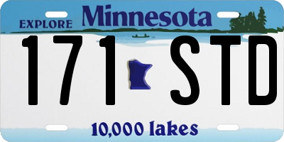 MN license plate 171STD