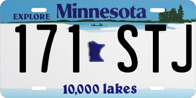MN license plate 171STJ