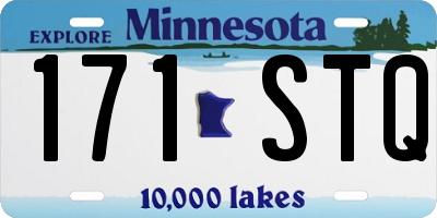 MN license plate 171STQ