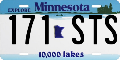 MN license plate 171STS