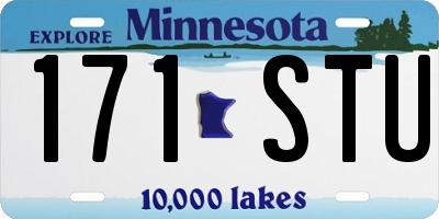 MN license plate 171STU