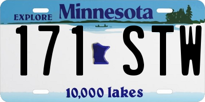 MN license plate 171STW