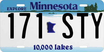 MN license plate 171STY