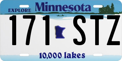MN license plate 171STZ
