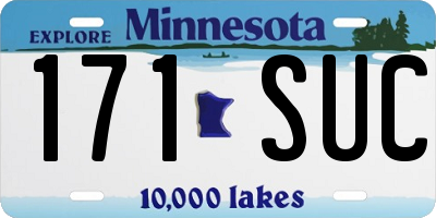 MN license plate 171SUC