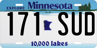 MN license plate 171SUD