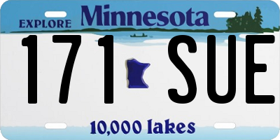 MN license plate 171SUE