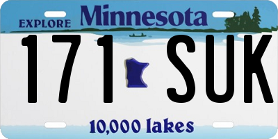 MN license plate 171SUK
