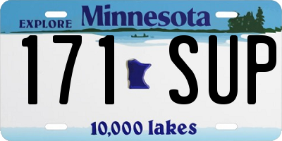 MN license plate 171SUP