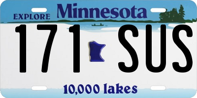 MN license plate 171SUS