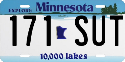 MN license plate 171SUT