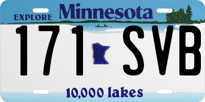 MN license plate 171SVB