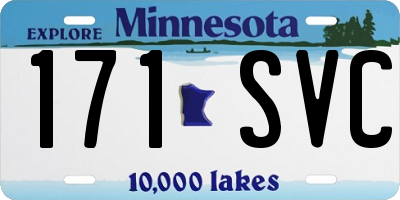 MN license plate 171SVC