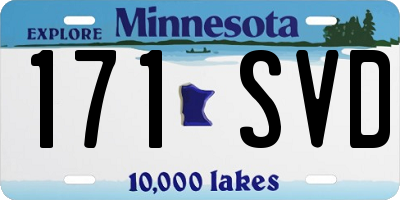 MN license plate 171SVD