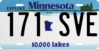 MN license plate 171SVE