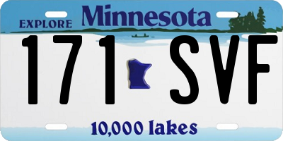 MN license plate 171SVF