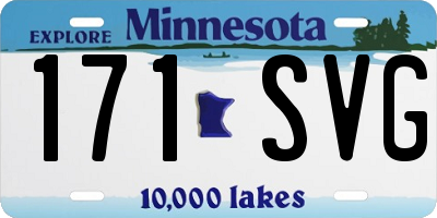 MN license plate 171SVG
