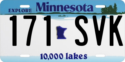 MN license plate 171SVK