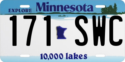 MN license plate 171SWC