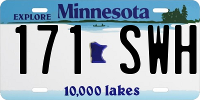 MN license plate 171SWH