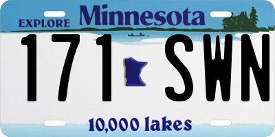 MN license plate 171SWN
