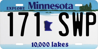 MN license plate 171SWP