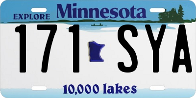 MN license plate 171SYA