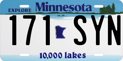 MN license plate 171SYN