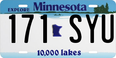MN license plate 171SYU