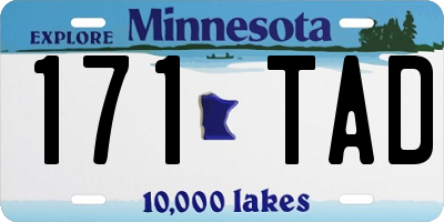 MN license plate 171TAD
