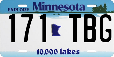 MN license plate 171TBG