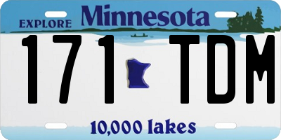MN license plate 171TDM