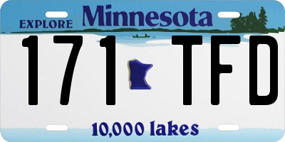 MN license plate 171TFD