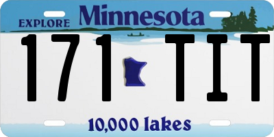 MN license plate 171TIT