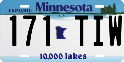 MN license plate 171TIW