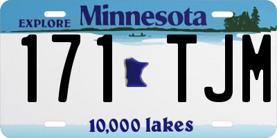 MN license plate 171TJM