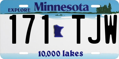 MN license plate 171TJW