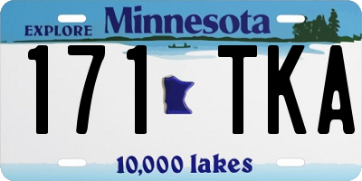 MN license plate 171TKA