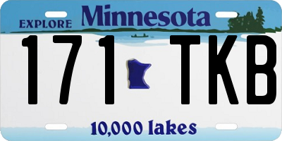 MN license plate 171TKB