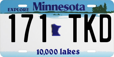 MN license plate 171TKD