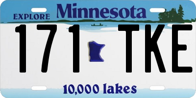 MN license plate 171TKE