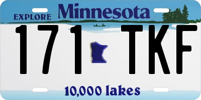 MN license plate 171TKF