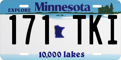 MN license plate 171TKI