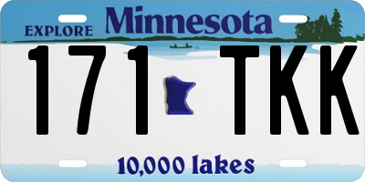 MN license plate 171TKK